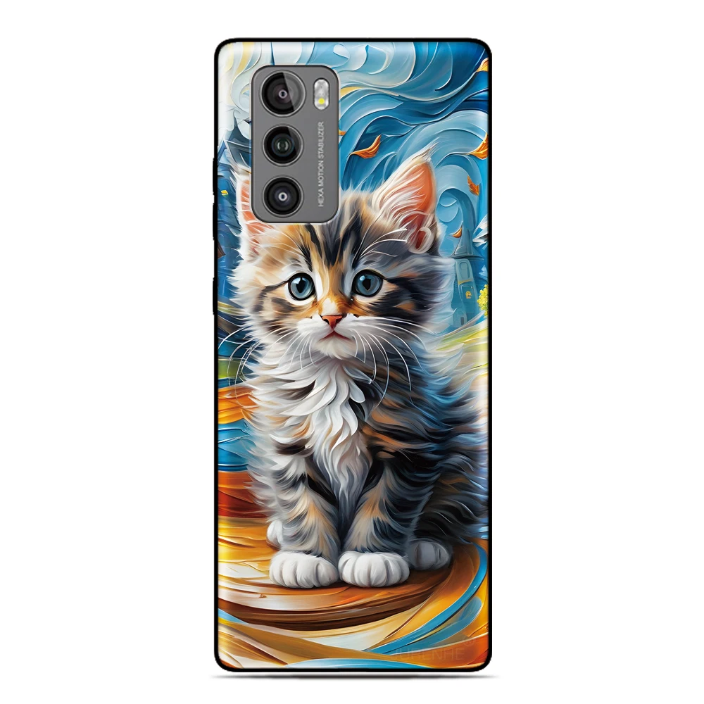 غطاء قطة ملون لهاتف آيفون 17 16 15 12 Pro Max Air 16e 13 Mini X XR 7 8 Plus SE 3 2 2020 2022 iPod Touch 7 6 5 جراب هاتف #2