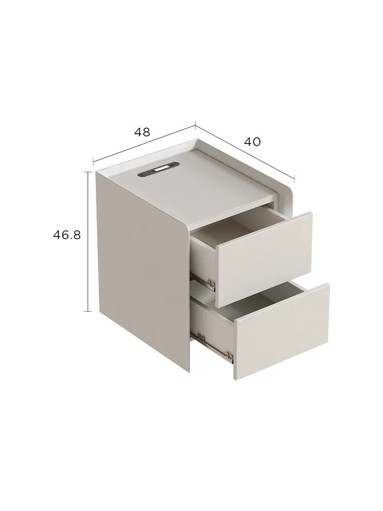 Modern Technology Wood Bedside Cabinet Safe & Reliable Intelligent Fingerprint Access for Home Use Bedroom Living Room Kitchen