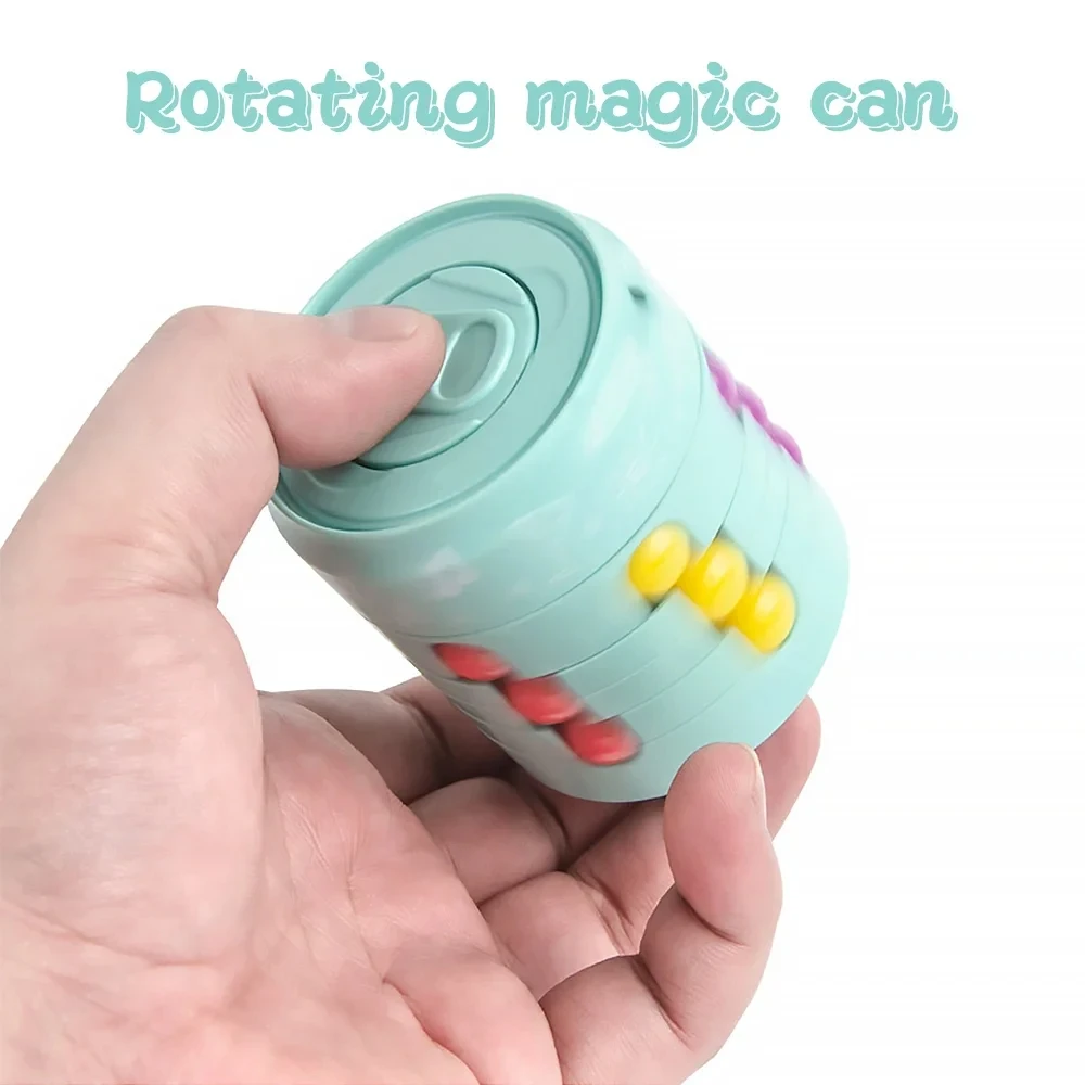 Magic Rotating Finger Cube Intelligence Bean Fingertip Educational Round Gyro Sensory Fidget Toys Disk Spin Antistress Toy Gifts