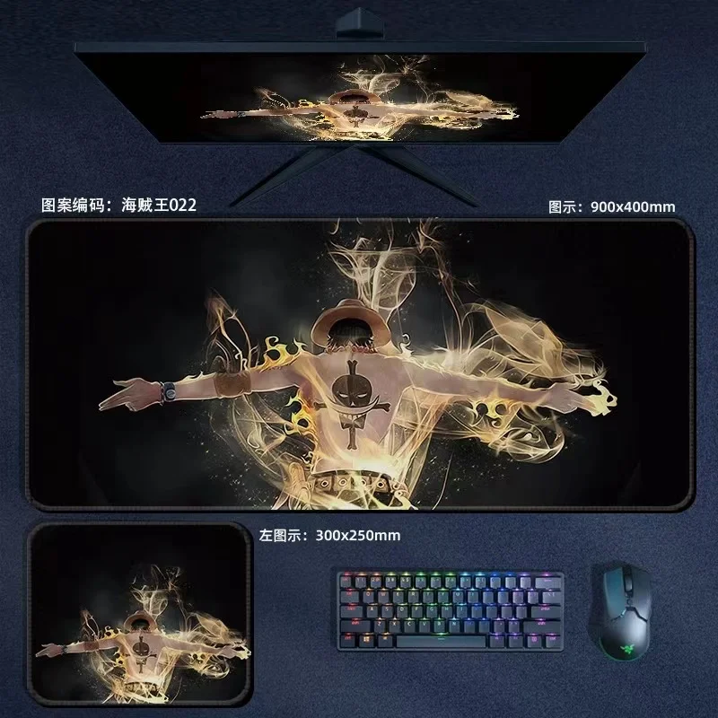 ONE PIECE Pirate King Mouse Pad Large Anime Road Flying Sauron Empress Ace Long Computer Desktop Pad