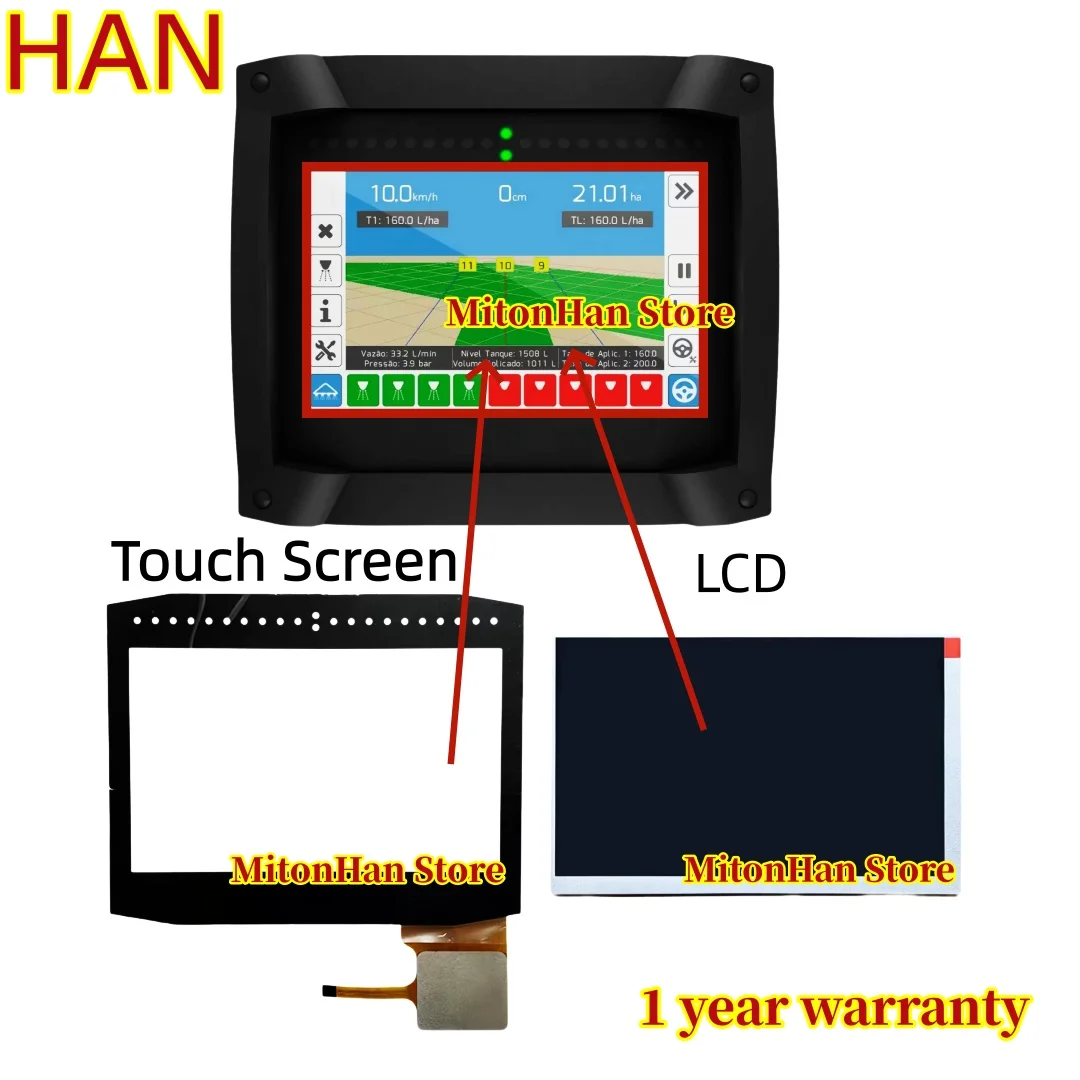New For GPS Agres Isoview ISO 30 31 32 33 34 35 36 37 Capacitive Touch Screen LCD Display Screen (1 year warranty)