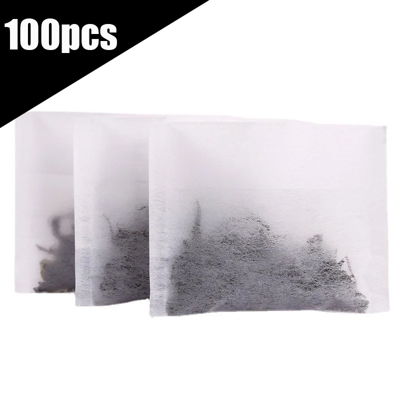 

100PCS/Bag Corn Fiber Food Grade Tea Bags Empty Scented Flower Tea Bags Seal Spice Filters Teabags Biodegradable Tea Bags