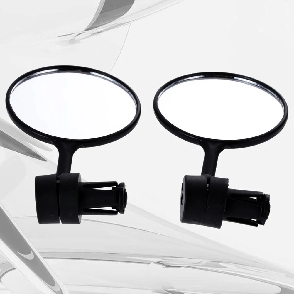 Pair Universal Adjustable Bike Handlebar Rear View Mirror 360 Degree Flexible Rod Cycling Accessories Safety Mirror