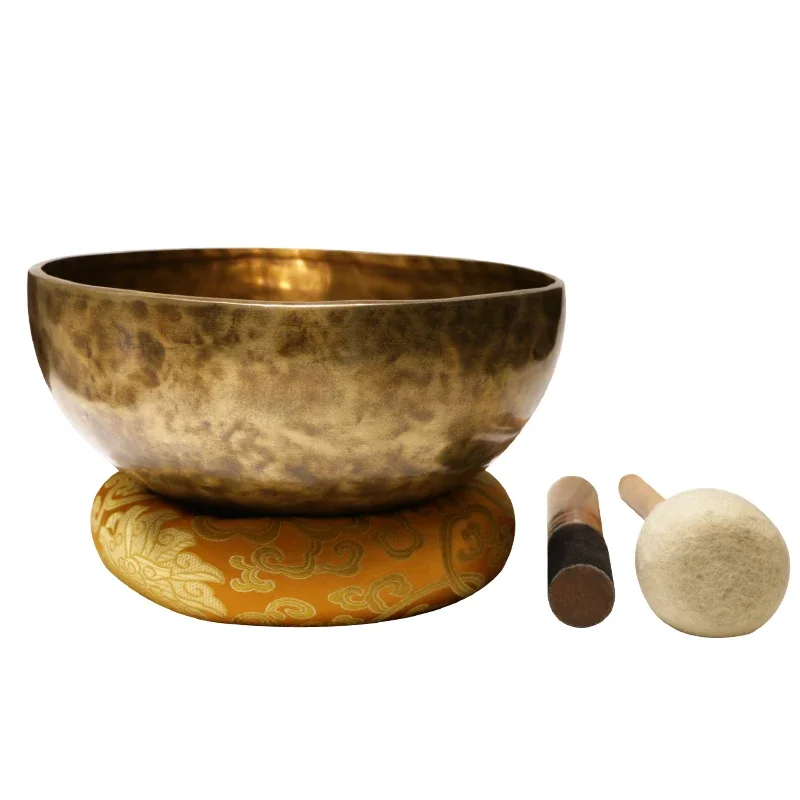 Nepalese Singing Bowl Handmade Buddhist Sound Copper Dharma Bowl Copper Run Out Sanskrit Bowl Meditation Yoga Meditati
