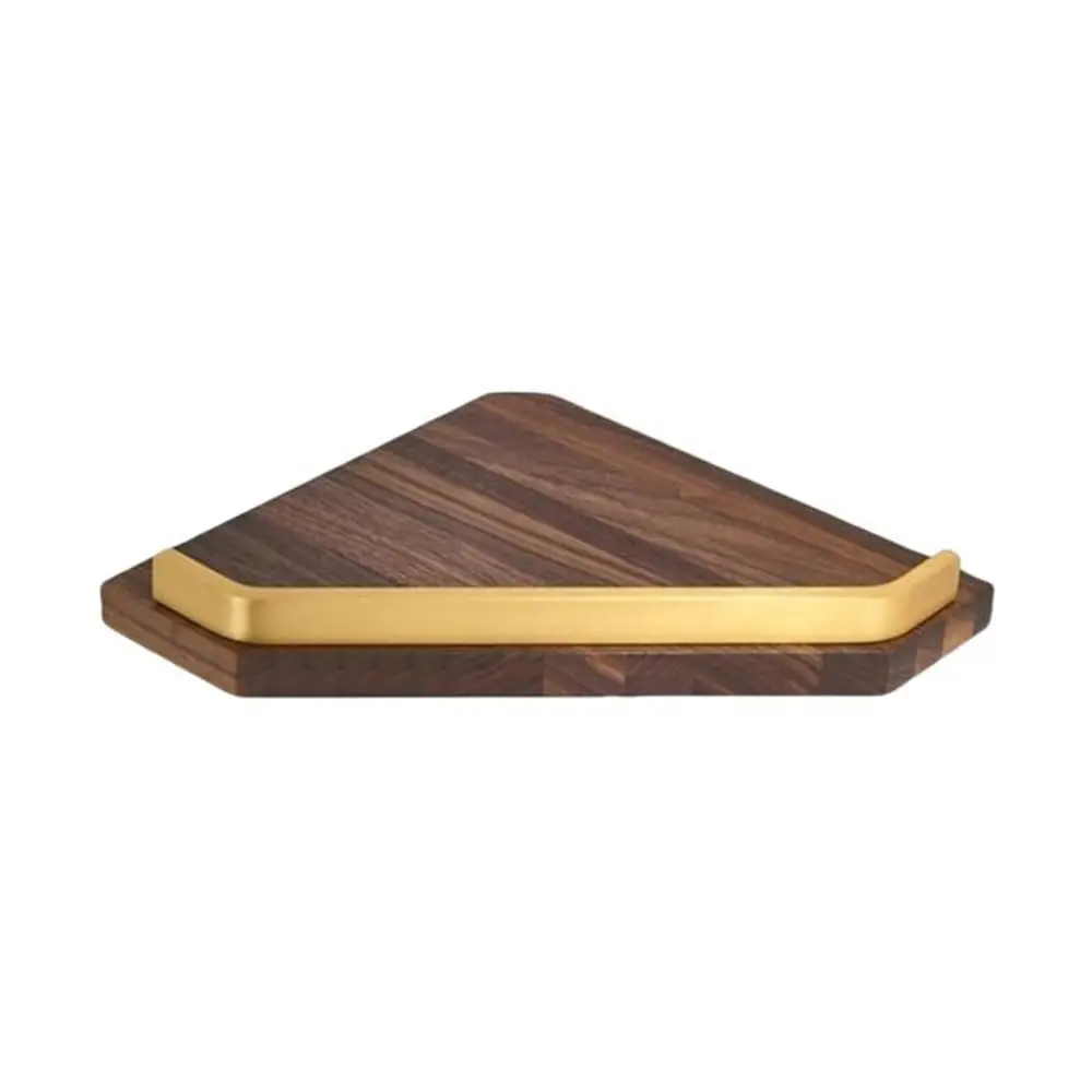 

Black Walnut Wood Corner Shelf Towel Rack Paper Holder Toilet Brush Holder Bathroom Set, Customized