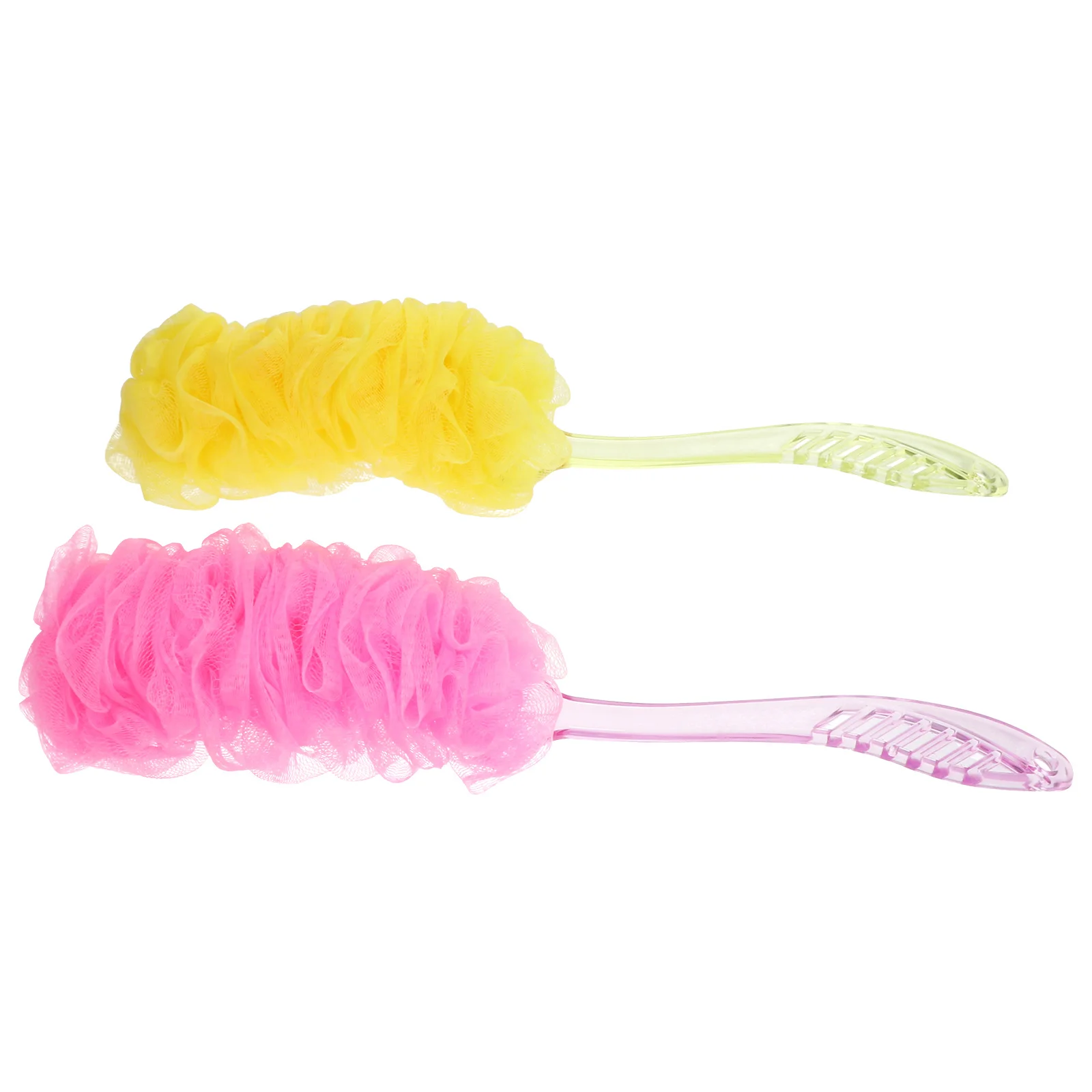 

2pcs Long Handle Shower Towel Body Cleaning Brush Bathing Tool Set For Exfoliation Back Scrubber Bathing Body Brush