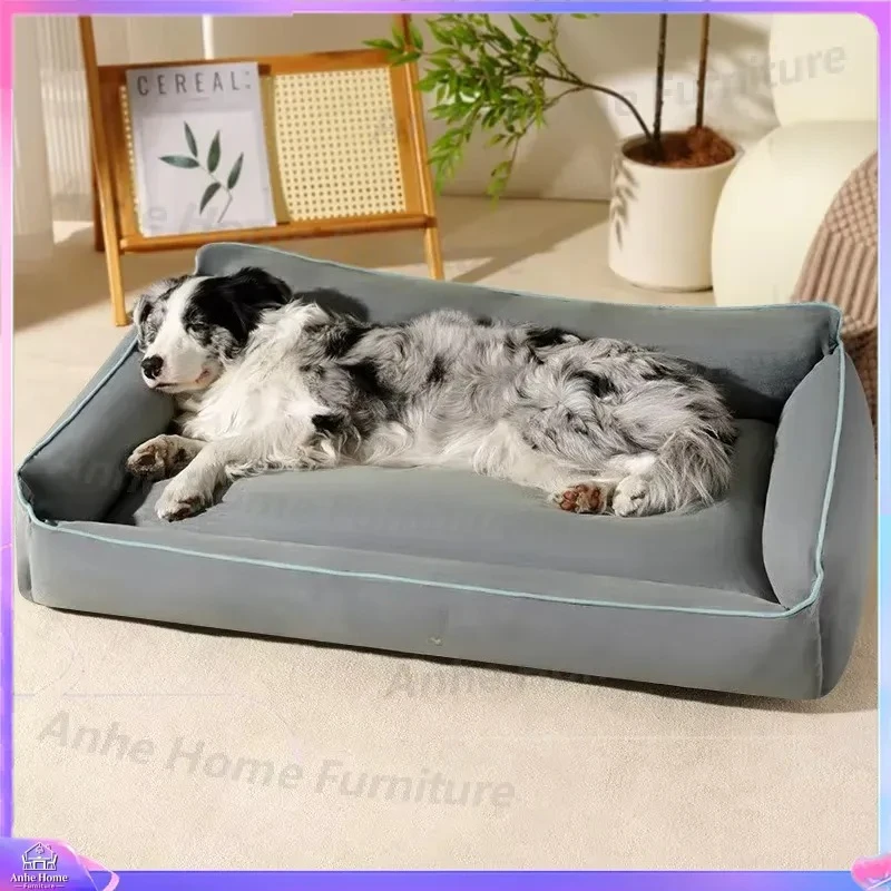 Large Dog Bed Waterproof Chew Proof Heavy Duty Canvas Pet Bed for Large Dogs Anti Scratch Durable Washable Puppy Crate Mat