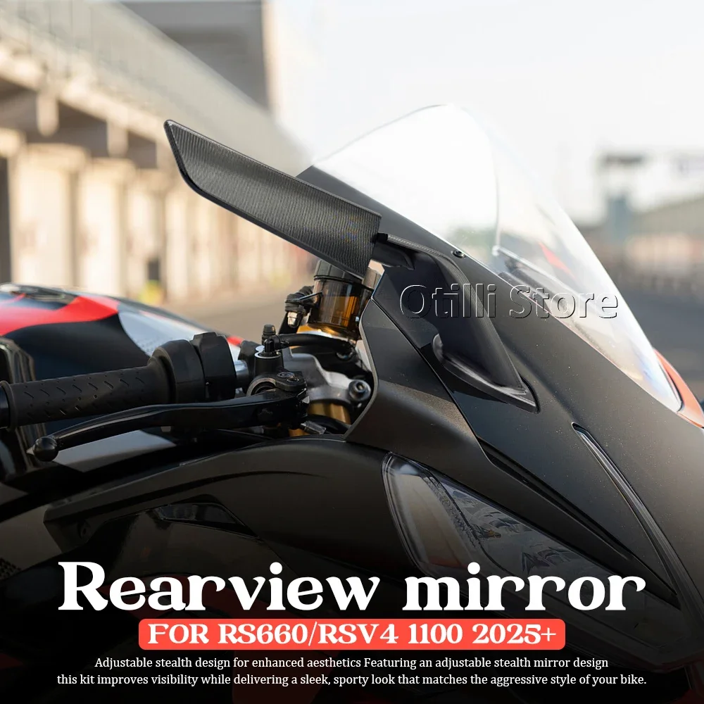 New For Aprilia rs660 RS660 RSV4 1100 RS 660 RS V4 1100 2025+ Motorcycle Rearview Mirror Invisible Sports Winglet Wind Wing Kit