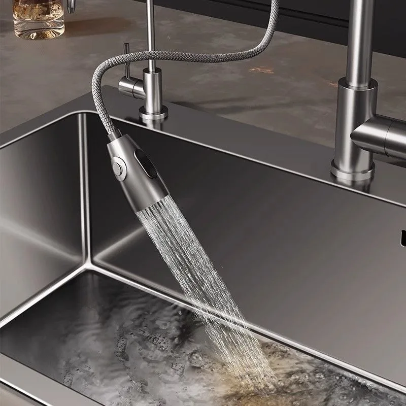 Extra Thick Stainless Steel Sink, Nano Single Slot, Handmade Household Kitchen, Thickened Dish Washing Sink, Under-counter Basin