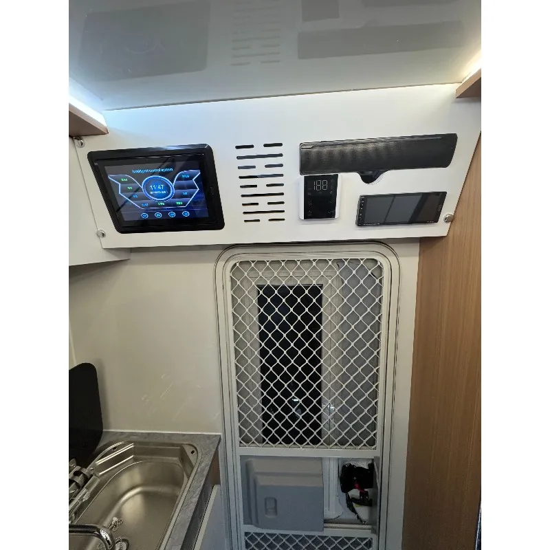 RV Pickup Off-Road Trailer Camper RV Outdoor Fiberglass Hardtop with Galvanized Sheet Land RV