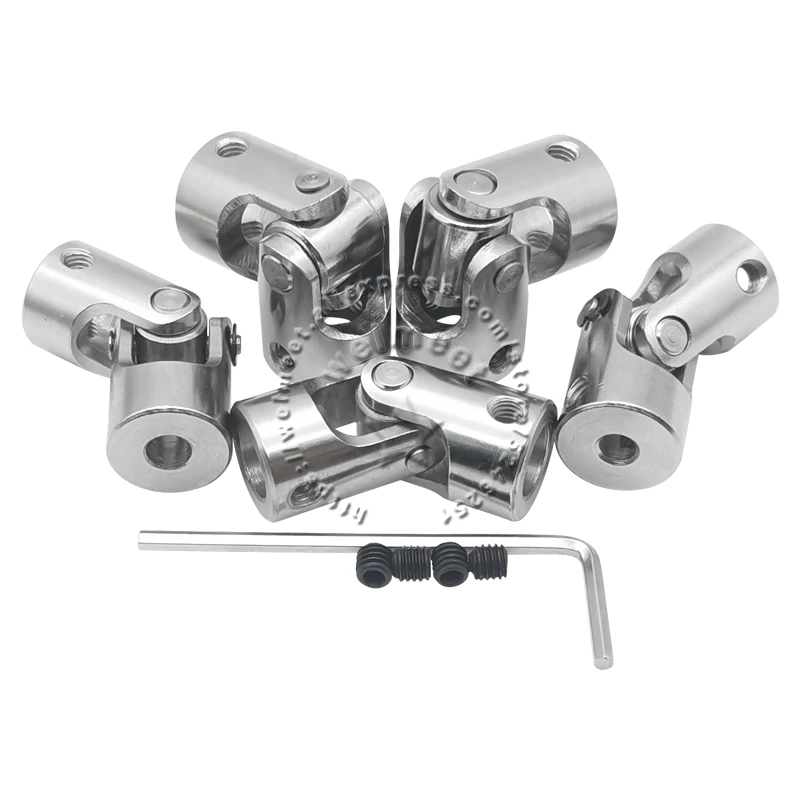 2/3/3.17/4/5/6/6.35/8/10mm Boat Car Shaft Coupler Motor Connector Metal Universal Joint Coupling