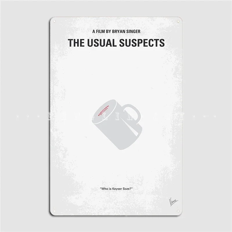 The Usual Suspects Minimal Movie Poster A Boa Metal Plaque Poster Cinema Kitchen Wall Printing Wall Plaque Tin Sign Poster