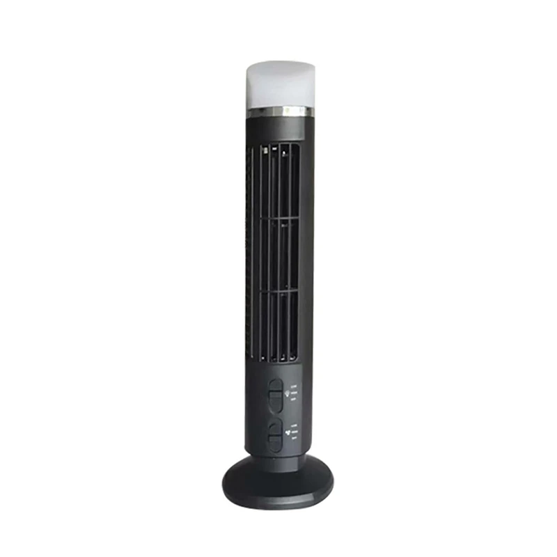 Portable Air Cooler Fan,Streamlined Tower Fan With LED,Powerful Wind,Space-Saving, Bladeless Design, USB Interface Durable