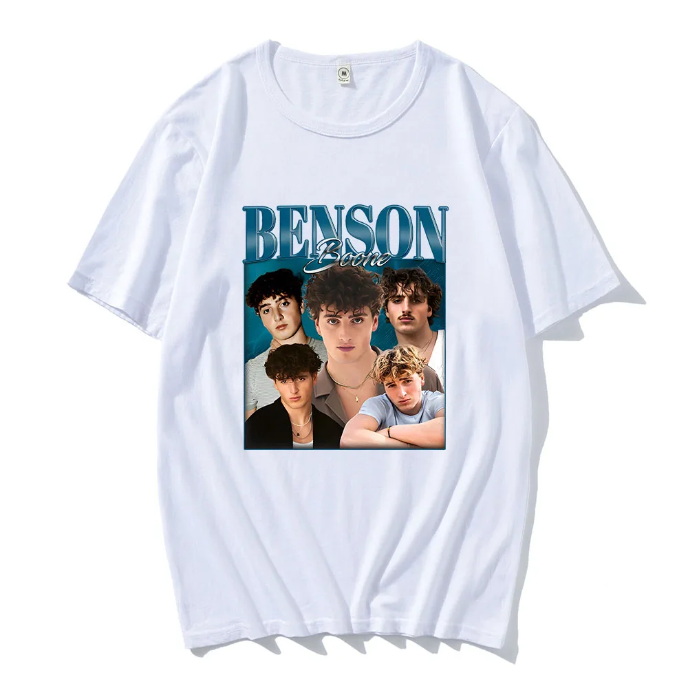 Benson Boone Beautiful Things T-shirts Album Fireworks and Rollerblades Printing Tees Ropa Hombre Cotton High Quality Men Shirts