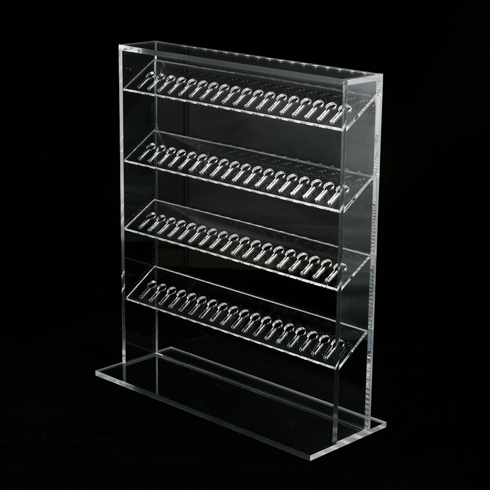1 stücke Klar Acryl 72 Löcher 4 Schichten Starke Display-ständer Ohrring Bauchnabel Ring Lip Zunge Körper Piercing schmuck Solide Stehen – Detail 9