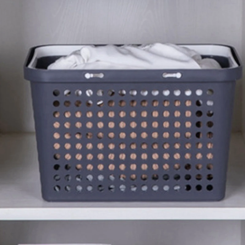 ตะกร้าเก็บแบบพกพาตะกร้าเสื้อผ้าสกปรกหนาตะกร้าเก็บขนมกล่องเก็บตะกร้าห้องน้ํา