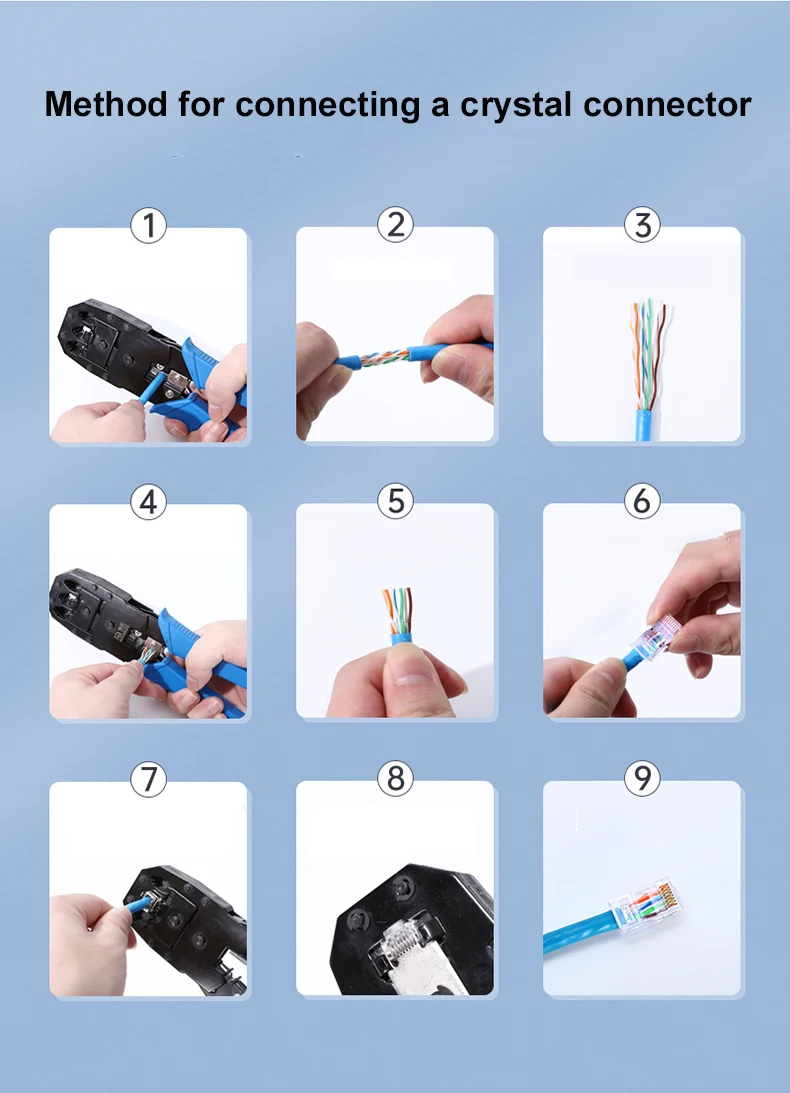 SAMZHE Cat6 RJ45 Modulare Stecker 8P8C Stecker für Ethernet Kabel, gold Überzogene 1Gbps KATZE 6 Gigabit Groß Ethernet Crimp Anschlüsse – Detail 12