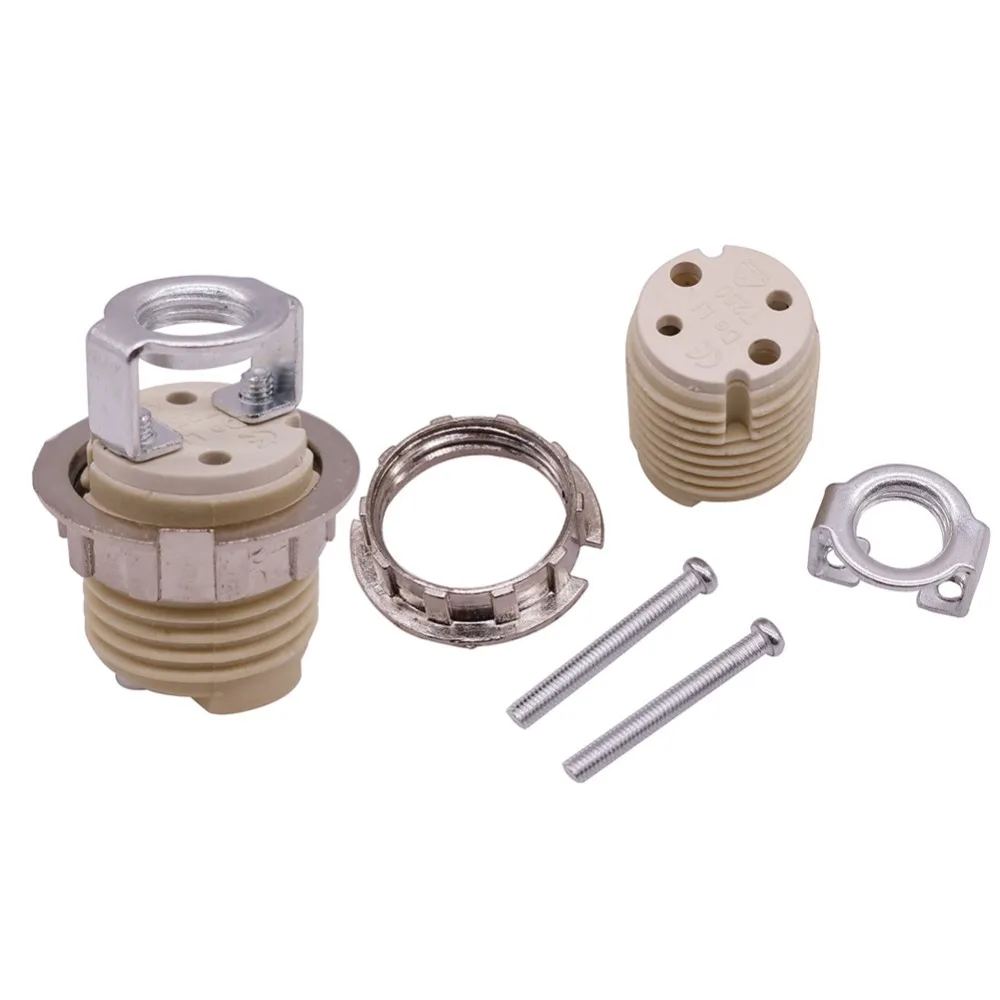 Anello cartuccia G9, tappo lampada G9 dente pieno in ceramica M10, anello esterno in metallo, altezza dente 10mm, tappo lampada plug-in