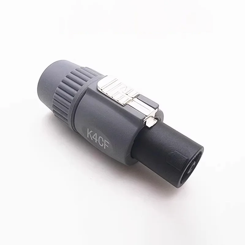 5/20/100Pcs 4Pin Grey Speakon XLR Plug With Lock K4CF Audio XLR Male Connector For Microphone Stereo System NL4FC