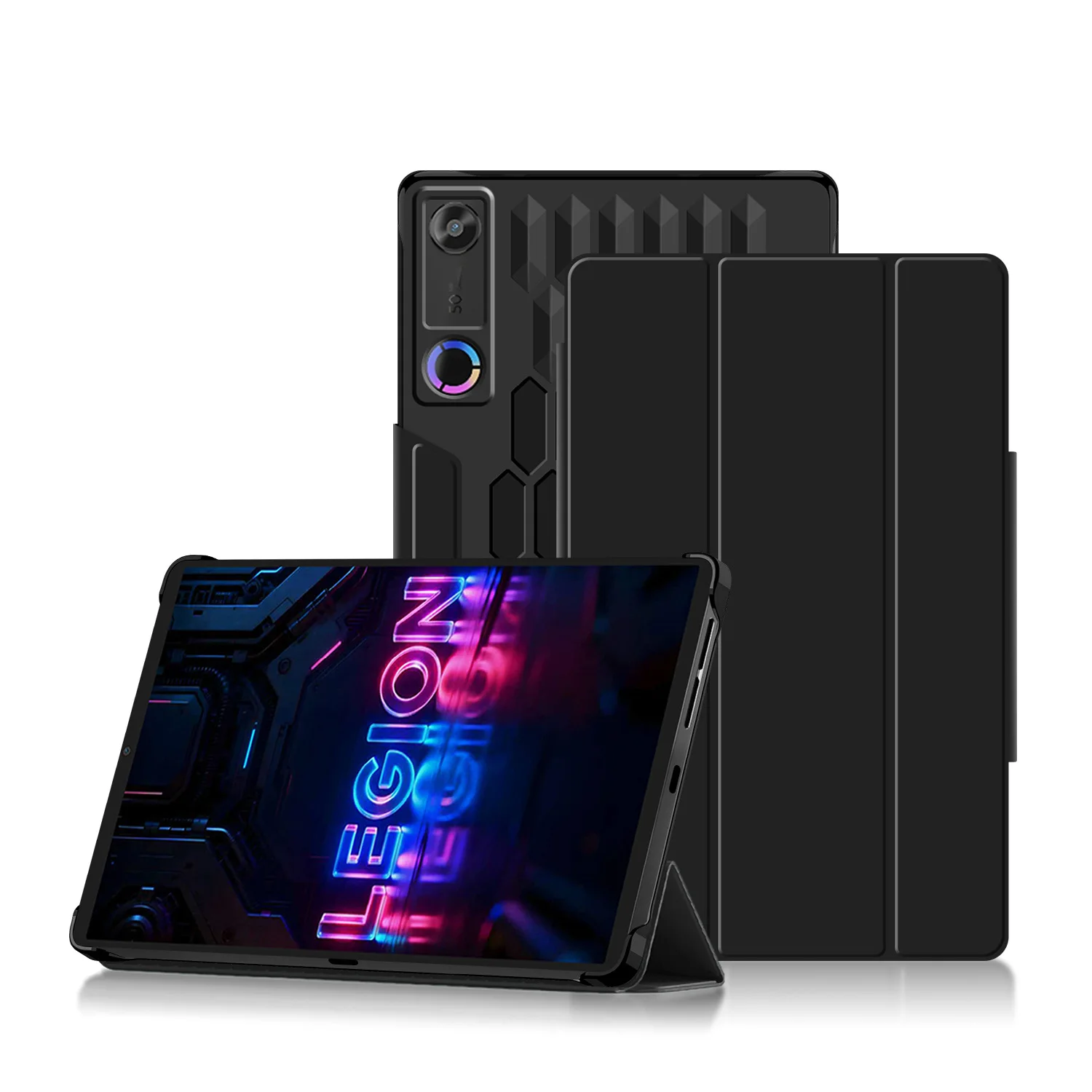 Magnetic Case for Legion Y700 5th Gen Tablet, Smart Wake Sleep PU Leather Cover Detachable Gaming Movie Stand Protective Case