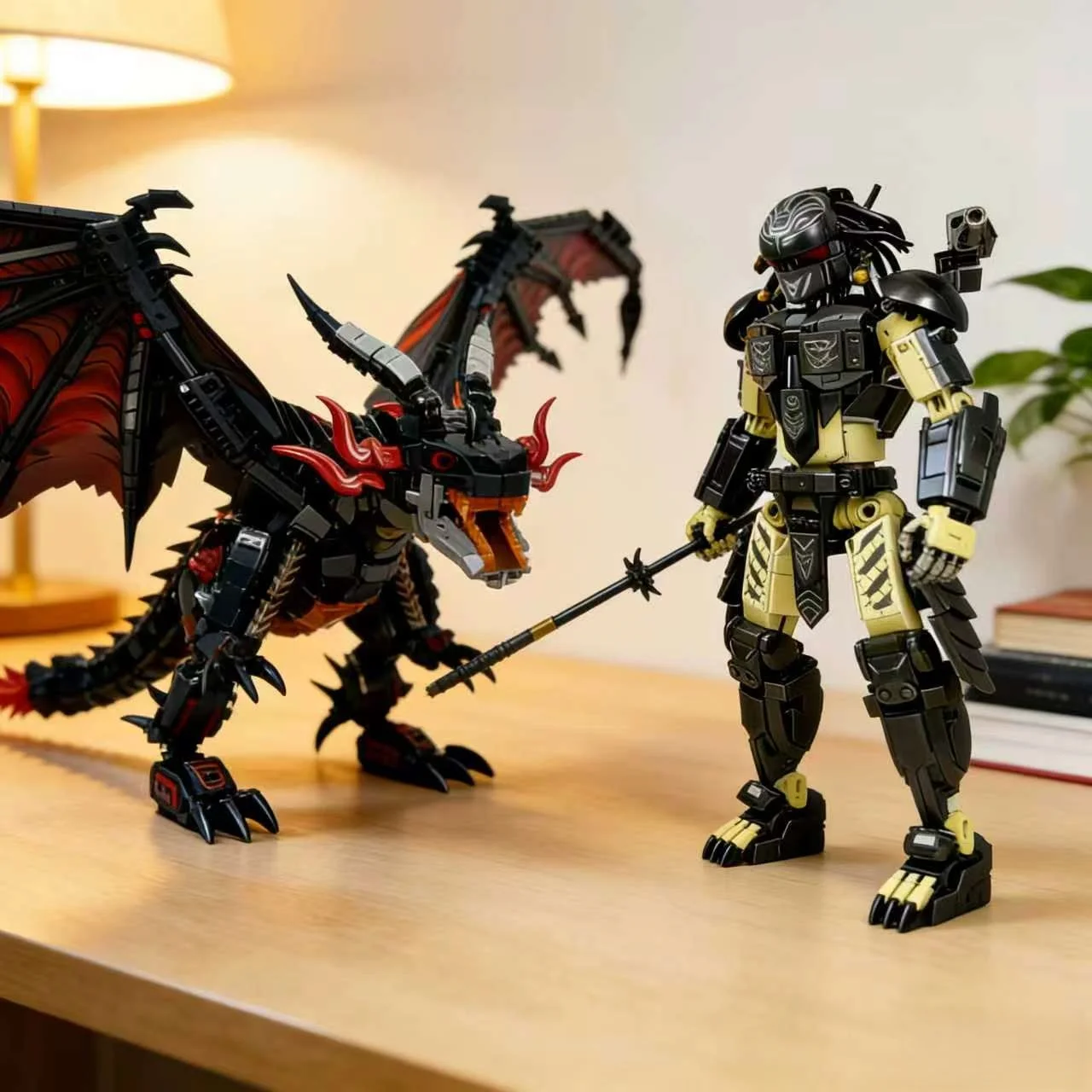 

1082+/PCS Alien Hunter Warrior Building Block Model Doll, Puzzle DIY Toy, Desktop Mech Collection Ornament, Boy Birthday Gift