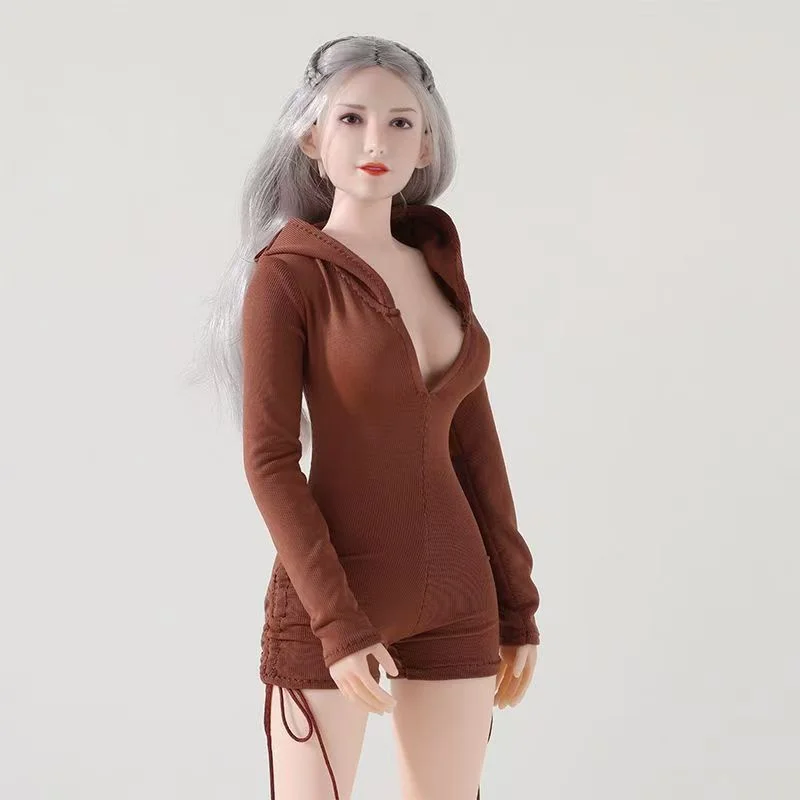 New 1/6 Female Figure Bodysuit Clothes, Strap Swimsuit Jumpsuit Skirt Outfit for 12 Inch Soldier Action Figure Doll Accessory
