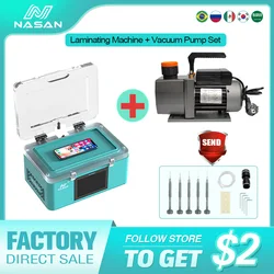 NASAN Supa Lite 7 Inch LCD Laminating Machine With Vacuum Pump No Need Air Compressor Lamination Set Flat Curved Screen Repair