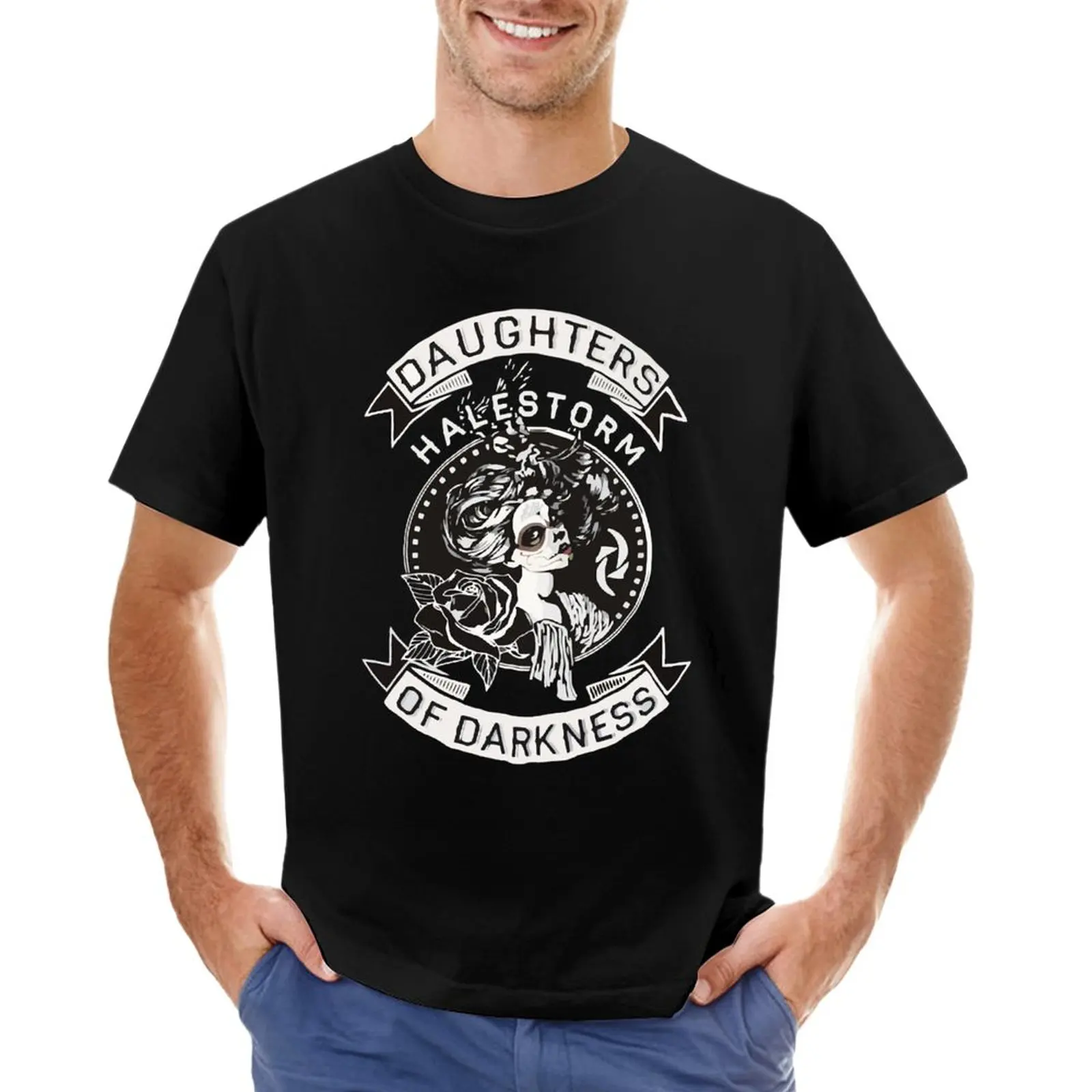 Camiseta de cidro-halestorm-band turu para hombre, ropa vintage de secado rápido, camisetas negras de anime