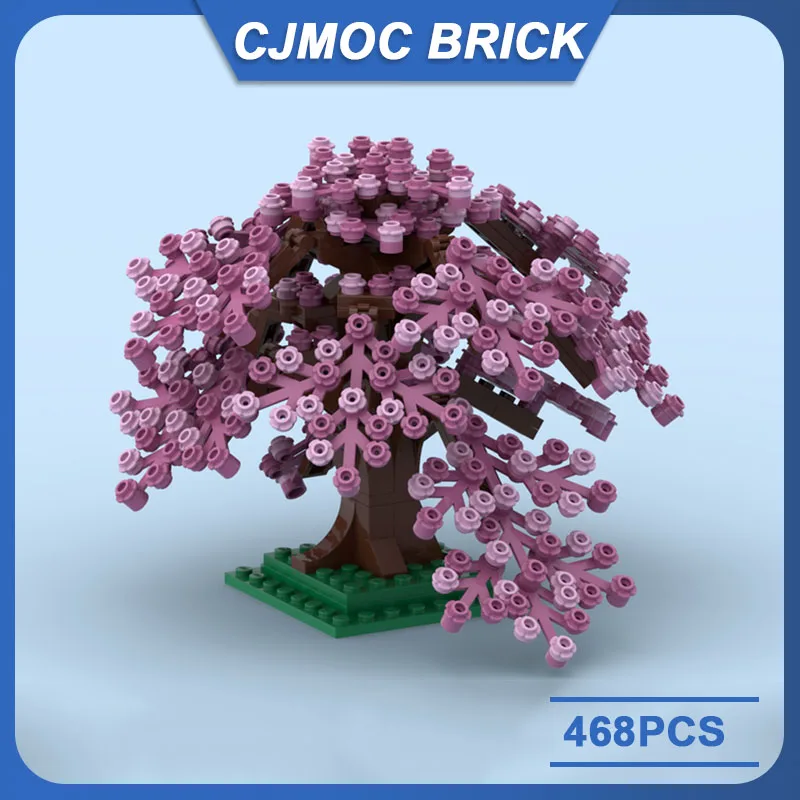 

468 шт., Детский конструктор MOC Sakura, «вишневый цвет»