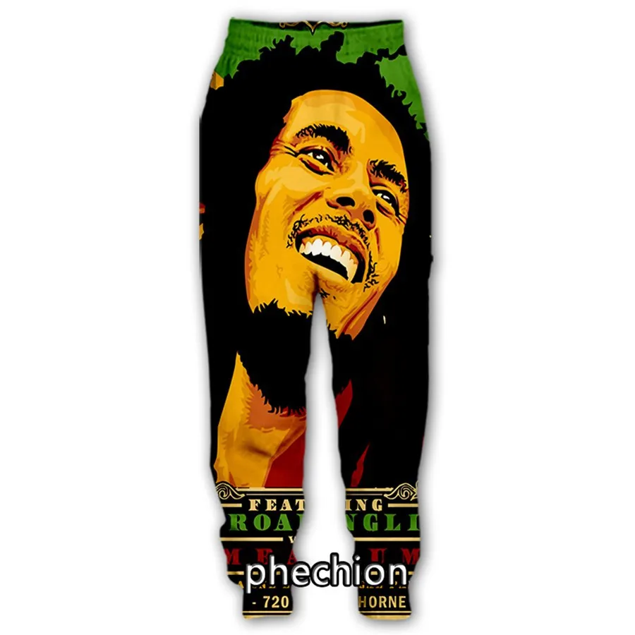 

phechion New Men/Women Bob Marley 3D Printed Casual Streetwear Men Loose Sporting Long Trousers K181