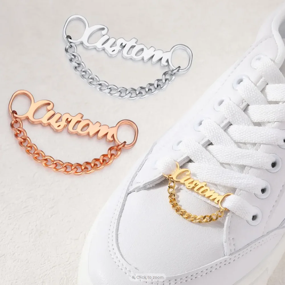 Customized Shoelace Buckles, Couple Accessories, Letters, Logos, and Patterns are all Available for Wholesale and Retail