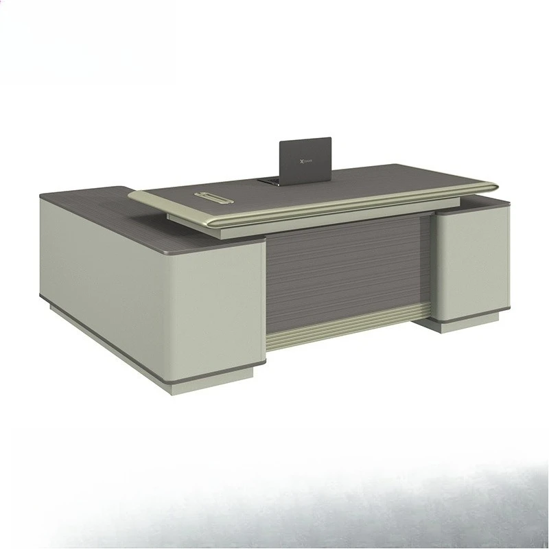 

Simple modern boss office desk and chair combination