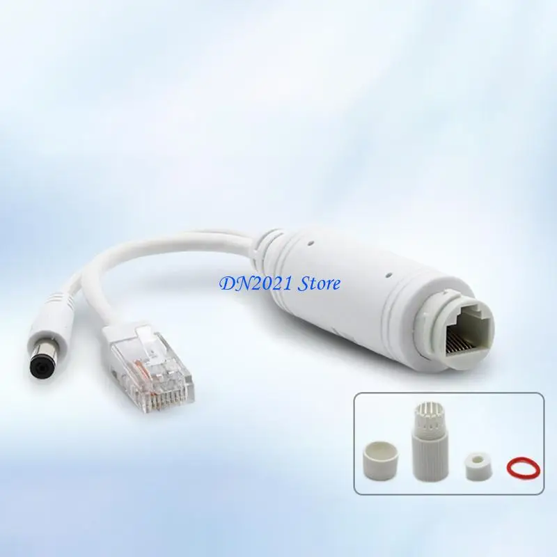 F3KE Active 48V to 12V Waterproof PoE Splitter, IEEE 802.3af Compliant 10/100Mbps