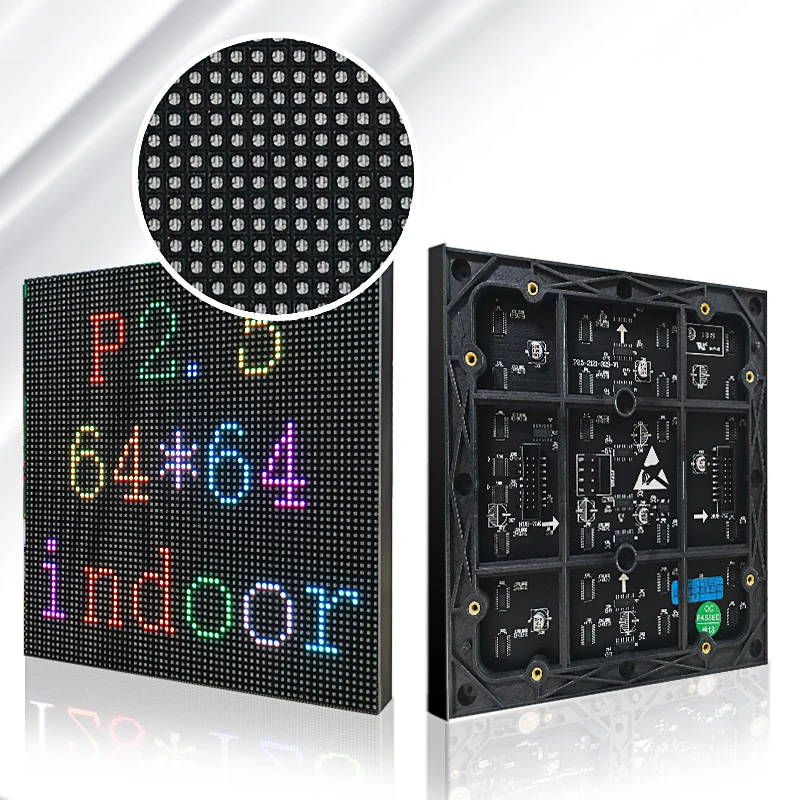 P2.5 شاشة LED وحدة ألواح شمسية 160*160 مللي متر 64*64 بكسل 1/32 المسح داخلي 3in1 SMD RGB كامل اللون P4 الصمام عرض وحدة ألواح شمسية