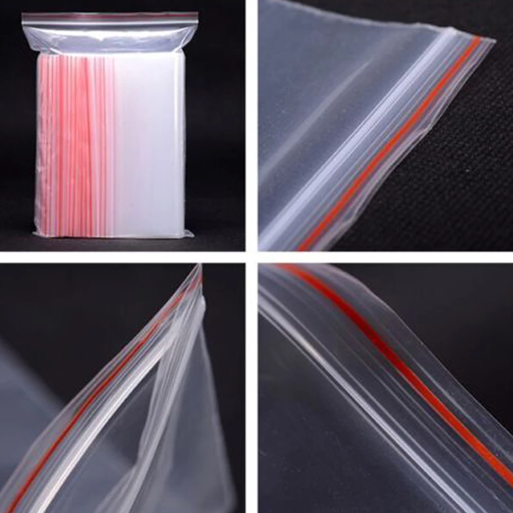 Jewelry Ziplock Zip Zipped Lock Reclosable Plastic Poly Clear Bags Thickness 0.05mm 0.06mm 0.08mm