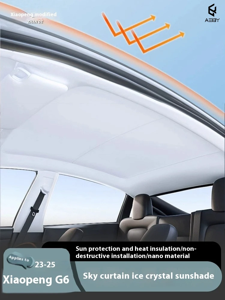 Автомобильный солнцезащитный козырек для ​ ​ Xpeng G6 2023-2025 Автомобильный солнцезащитный козырек, солнцезащитный крем из ледяного кристалла, теплоизоляция, солнцезащитный козырек на крышу автомобиля