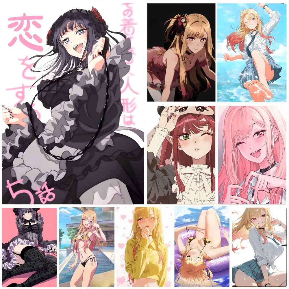 Anime M-Marin Kitagawa Good Qualityy Poster Self-adhesive Art Waterproof Paper Sticker Coffee House Bar Room Wall Decor