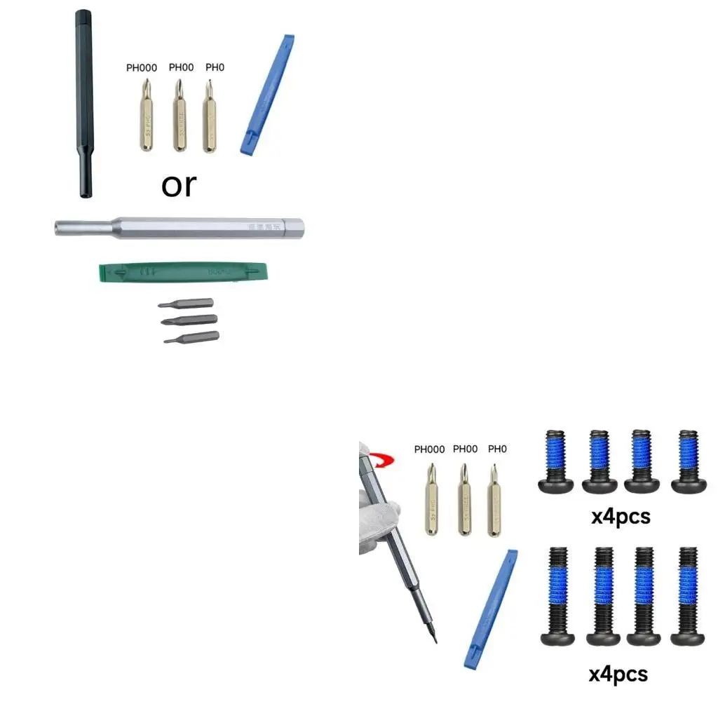 

652F Console Fix Screws Gaming Accessories 8x Back Cover Screws/16x Back Housing Screws/Full Set Screws/Tools for Steam Deck