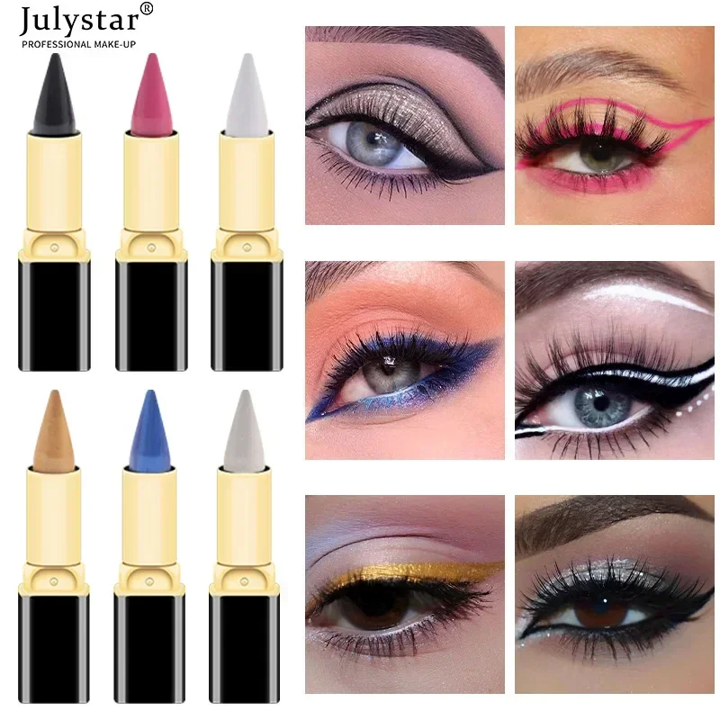 Penna per eyeliner a 5 colori Penna per ombretto glitterata Impermeabile Facile da indossare Ombretto femminile sexy ad alta lucentezza a lunga durata