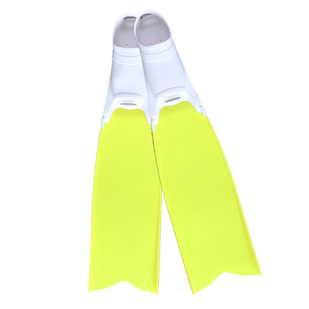 Vollständige Tauchflossen, professionelle Schnorchelflossen, Strandschuhe mit langen Flossenblättern für Freitauchen, Speerfischen, Freitauchflossen – Detail 14