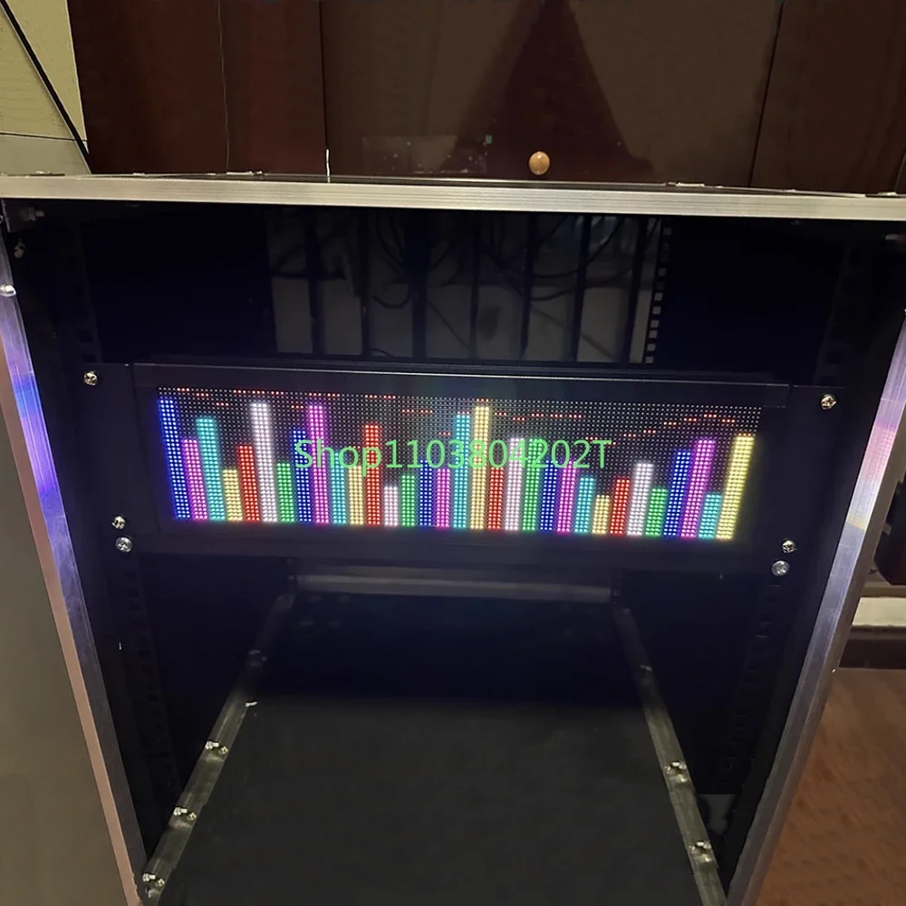 3U Cabinet Professional Full-color Rack-Mount Music Spectrum Display RGB Level Rhythm Light