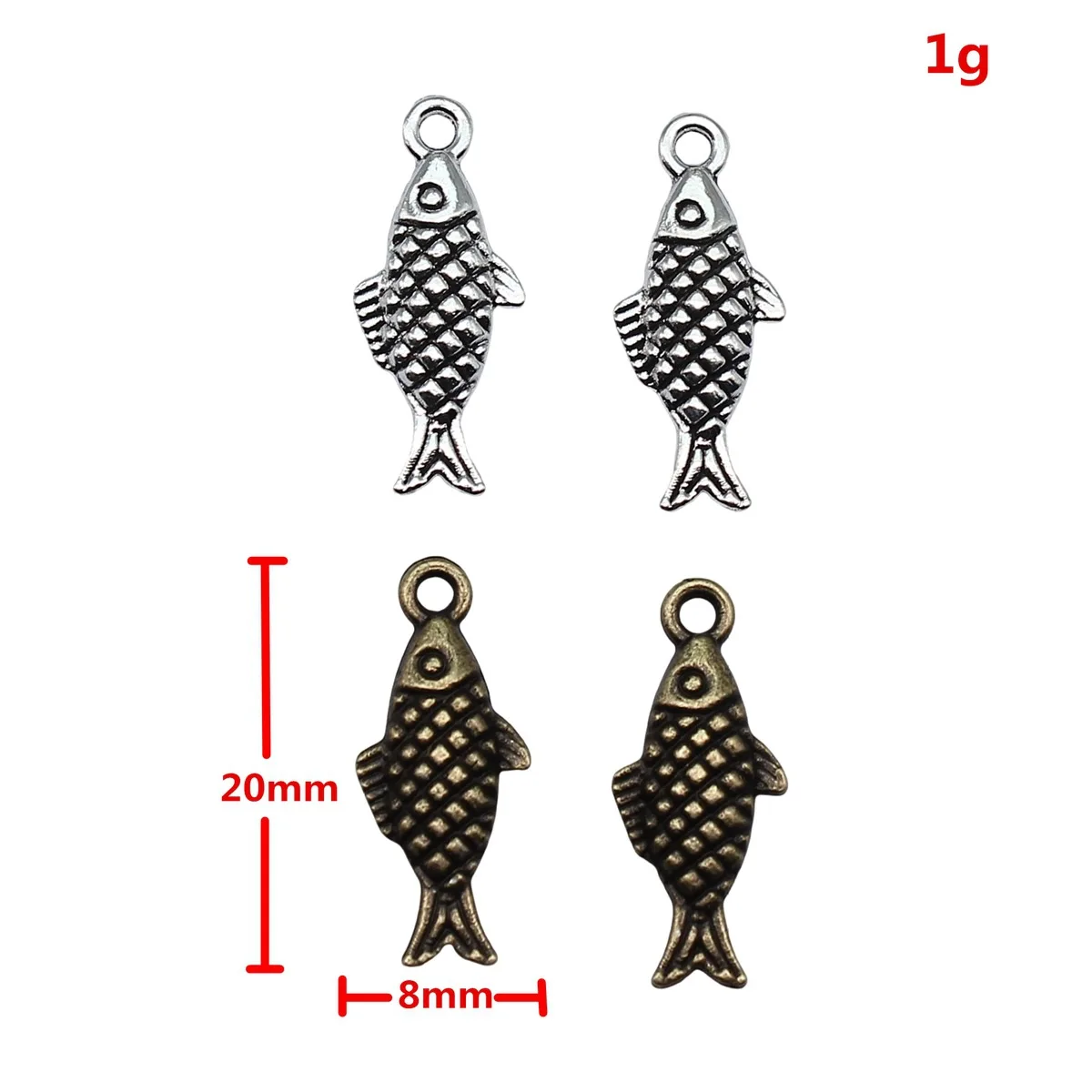 Small Fish Charm Goldfish Pendant Collection Charms For Ocean Theme DIY Bracelet Necklace Jewelry Making Supplies For