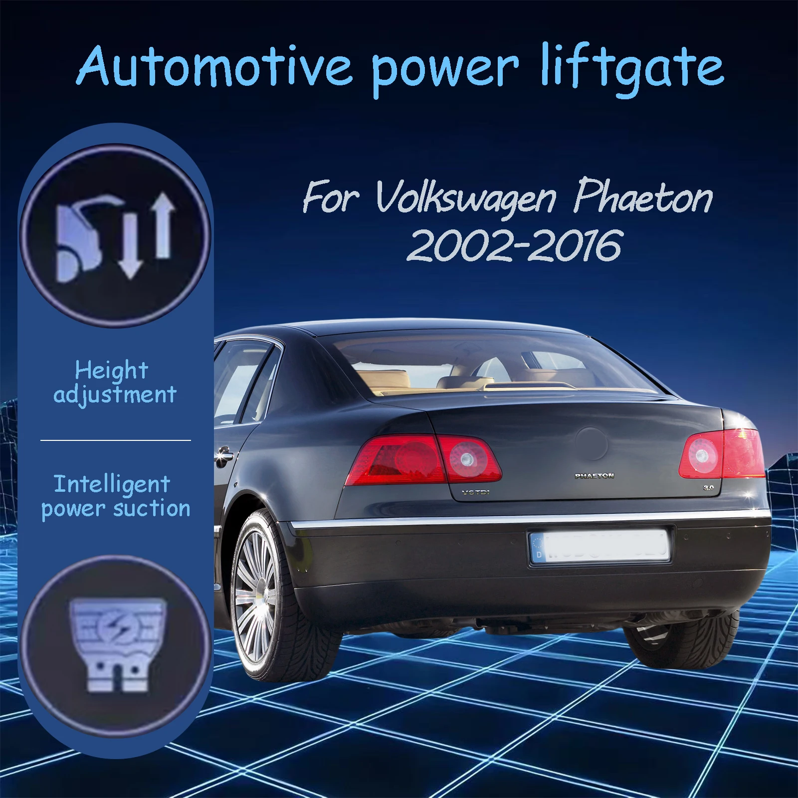 

Для Volkswagen Phaeton 2002-2016 Электрические автоматические всасывающие замки задней двери, подходящая система модификации багажника