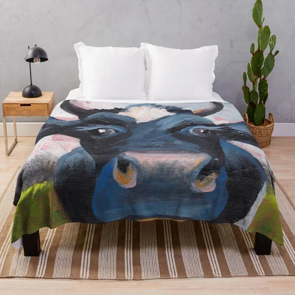 

Mad Cow Throw Blanket Soft Bedroom Blanket for Night Sleeping