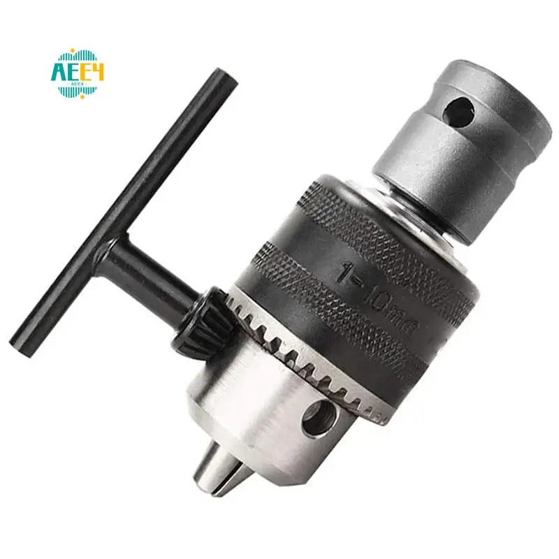 

AEE4-1.5-10Mm 1/16 Inch - 3/8 Inch Capacity Key Drill Chuck Wrench Converter 1/2 Inch Socket Square Female Adapter