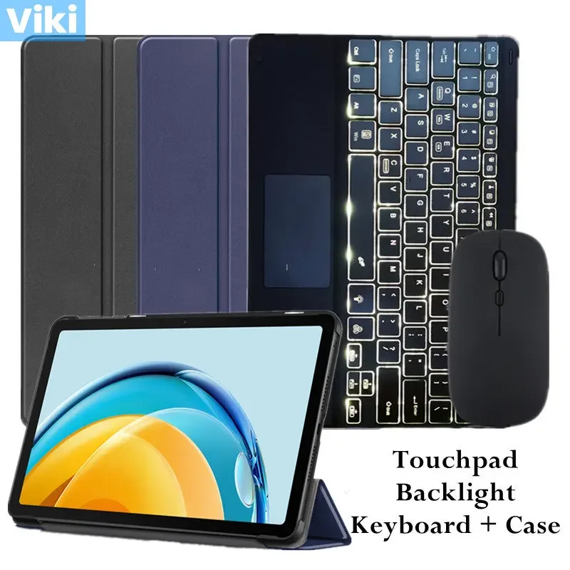 

Чехол для планшета Funda Huawei Tablet Honor Pad 8 12 дюймов HEY-W09 Smart Cover с подсветкой, сенсорной панелью, клавиатурой и мышью Teclado
