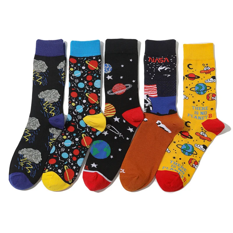 2023 autumn winter new products boxing men's socks dollar mid-tube socks black and white checkerboard socks beer women's socks