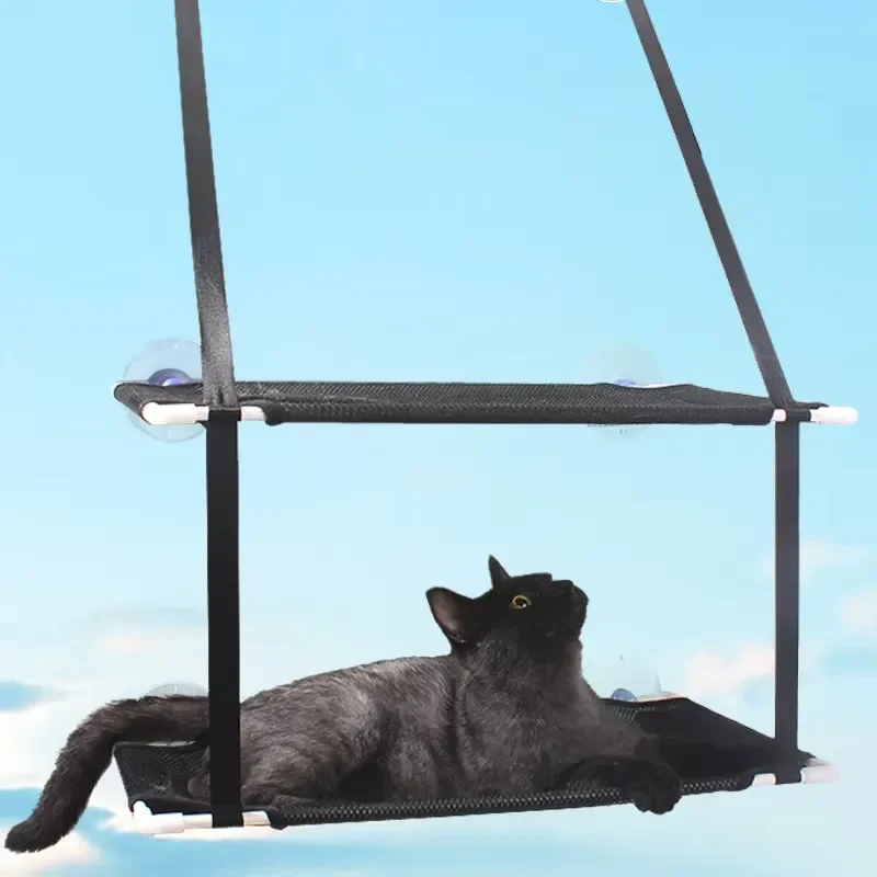 for Hot Sale New Double Layer Cat Window Perch Hammock Heavy Duty Cat Bed for Kitten Playing Sleeping Pet Products
