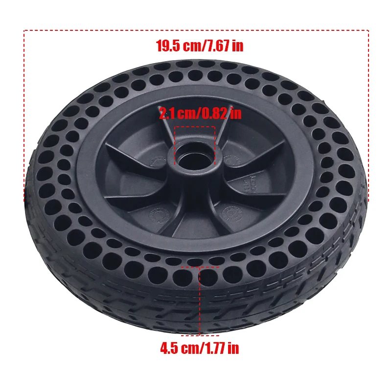 High quality electric wheelchair full wheel 200X45-110 non inflatable honeycomb solid tire with plastic wheel hub