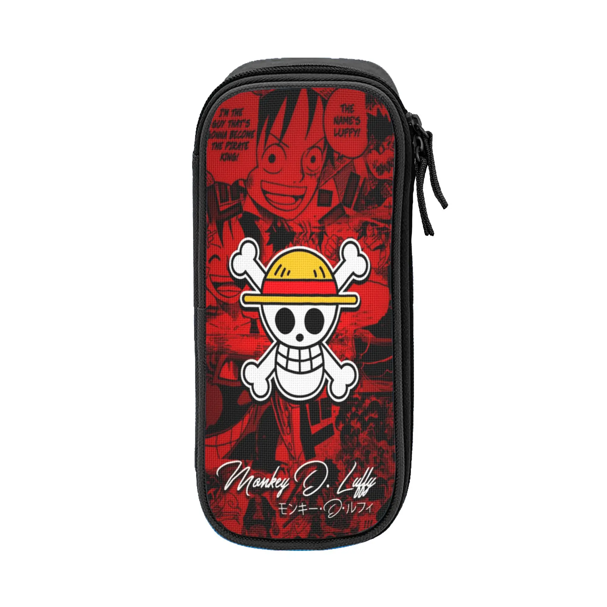Large-capacity Pen Box o-one-piece-e onepiece luffys Merch Double Layer Pencilcase Girl Makeup Bags Suprise Gift